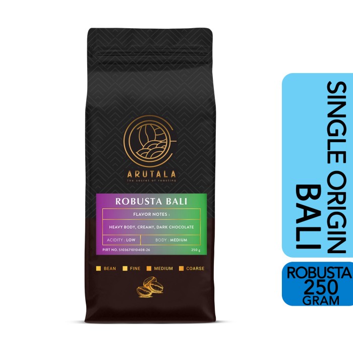 

201ggffg Arutala Kopi Bali Robusta 250 Gram - Giling Halus Ds20X11