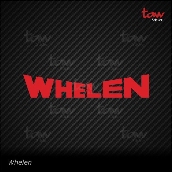 Whelen Cutting Sticker Stiker Kaca mobil motor