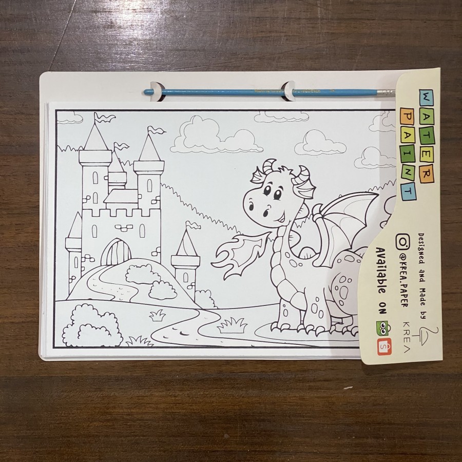 

Water Paint Magical Pages by Krea Paper - Farm and Jungle animals set