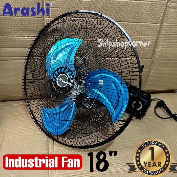 ARASHI Kipas Angin Dinding 18 Inch Raize fan Remote / Wallfan - Garansi 1 Tahun