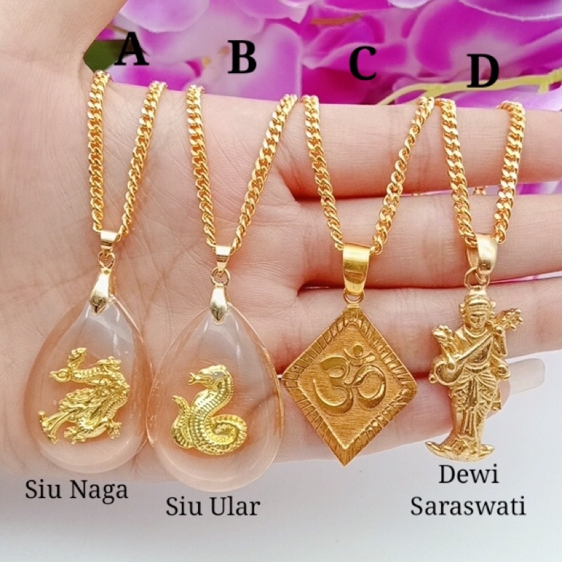 titanium kalung omkara Swastika siu impor awet termurah star+