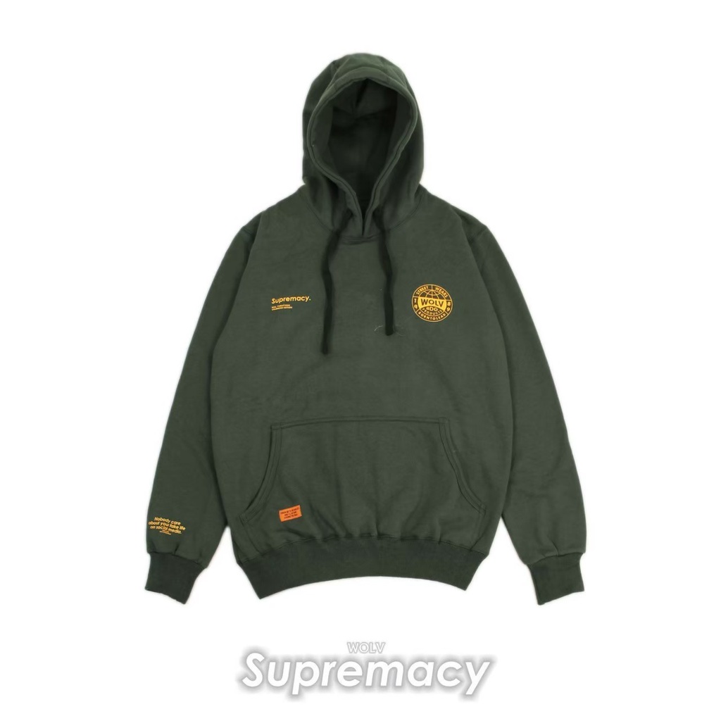 Wolv Streetwear Hoodie Premium Globe &amp; supremacy High Quality