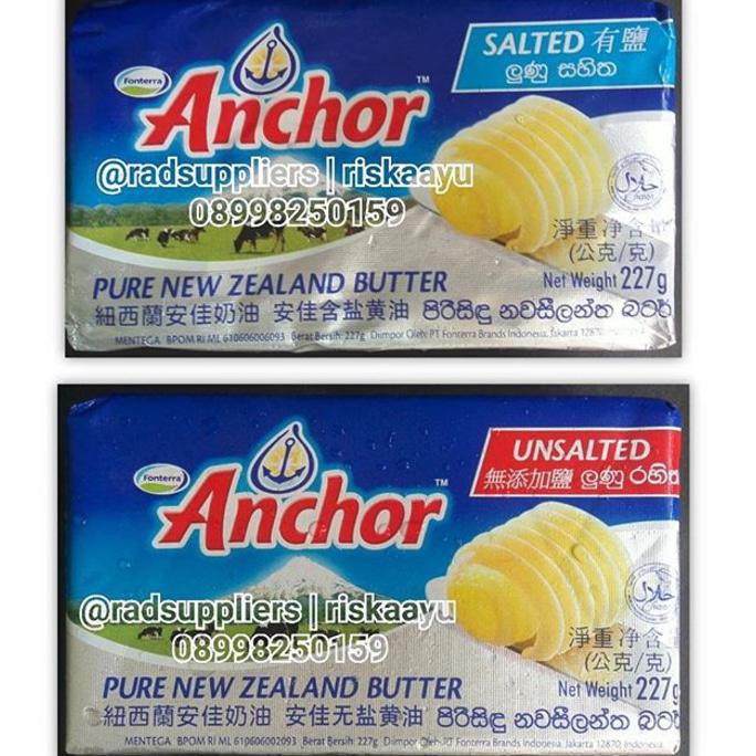 

Salted butter / Unsalted Butter Anchor 227gram, Kualitas Terbaik