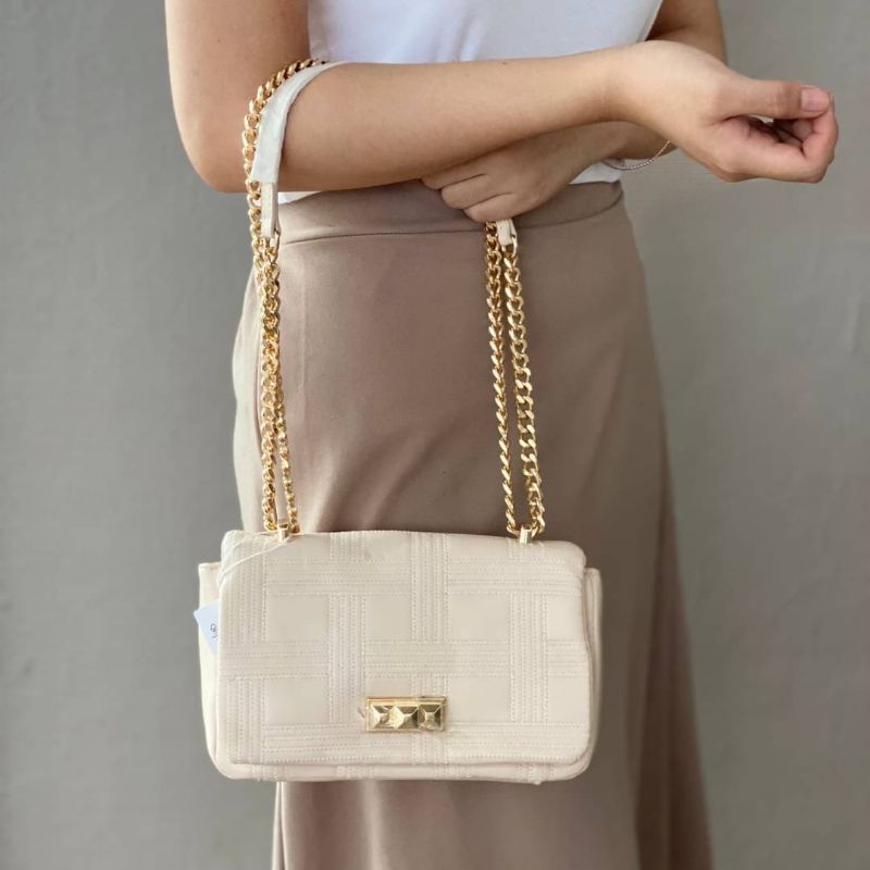 ZRA TOPSTITCHED CROSSBODY BAG