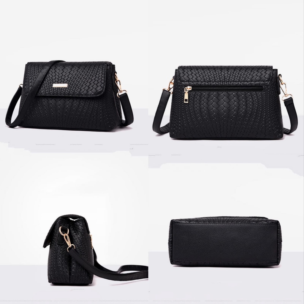 TAS SELEMPANG WANITA PREMIUM PESTA OVOLA TA629B5 IMPORT KULIT HITAM SLING BAG KOREA MURAH CEWEK REMAJA KEKINIAN FASHION BRANDED BATAM SIMPLE CASUAL