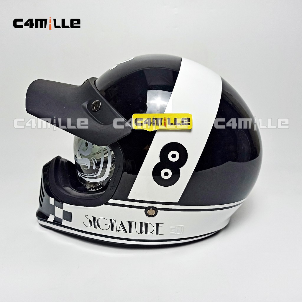 HELM JPX SIGNATURE JP RETRO SG 03 SUPER BLACK FULL FACE RETRO