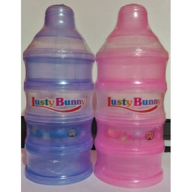 Lusty Bunny Container Susu Bubuk Susun 4 Tempat Susu Travel