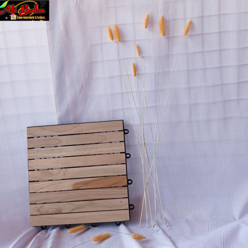 UBIN KAYU/LANTAI KAYU JATI ASLI PROMO