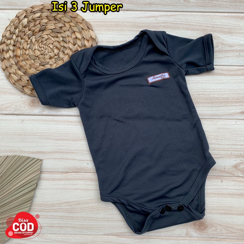 3 PCS Baju Bayi Baru Lahir Jumper Bayi Almeera Baby and Kids