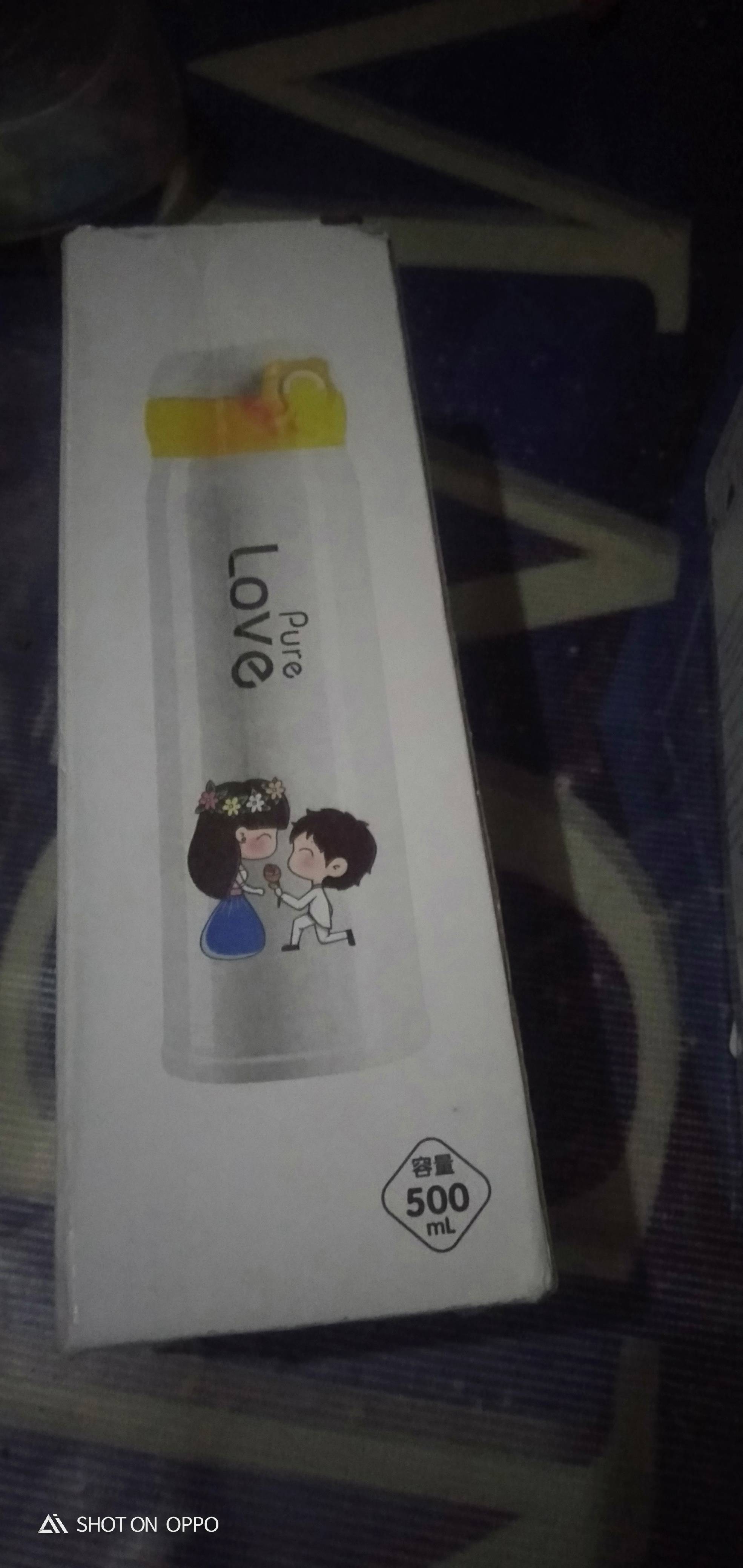 Botol Minum Kaca Pure Love 350 Ml (free Bubble)