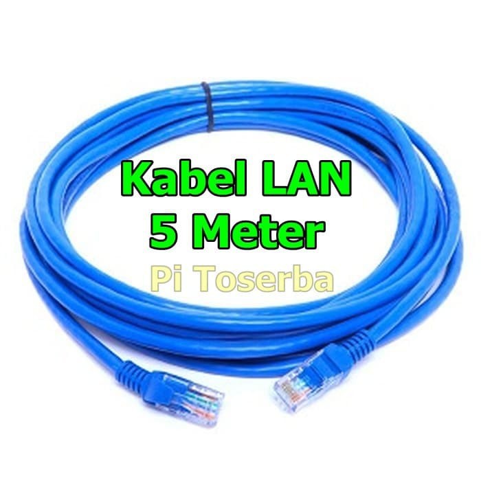 Kabel LAN UTP 5M Terpasang Jadi RJ45 Jaringan CAT 5E RJ 45