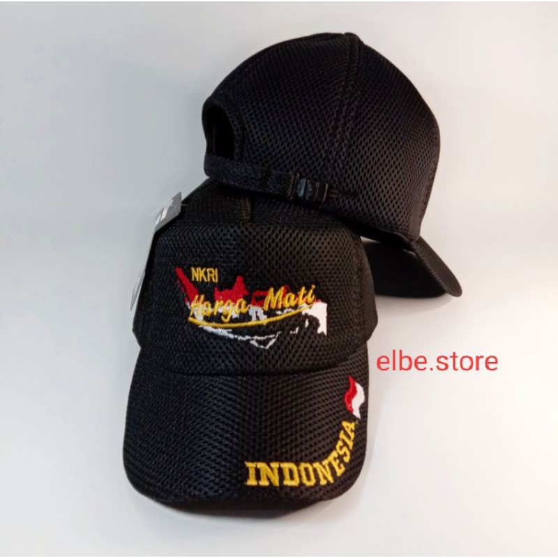 Topi Double Mes bordir Indonesia nkri