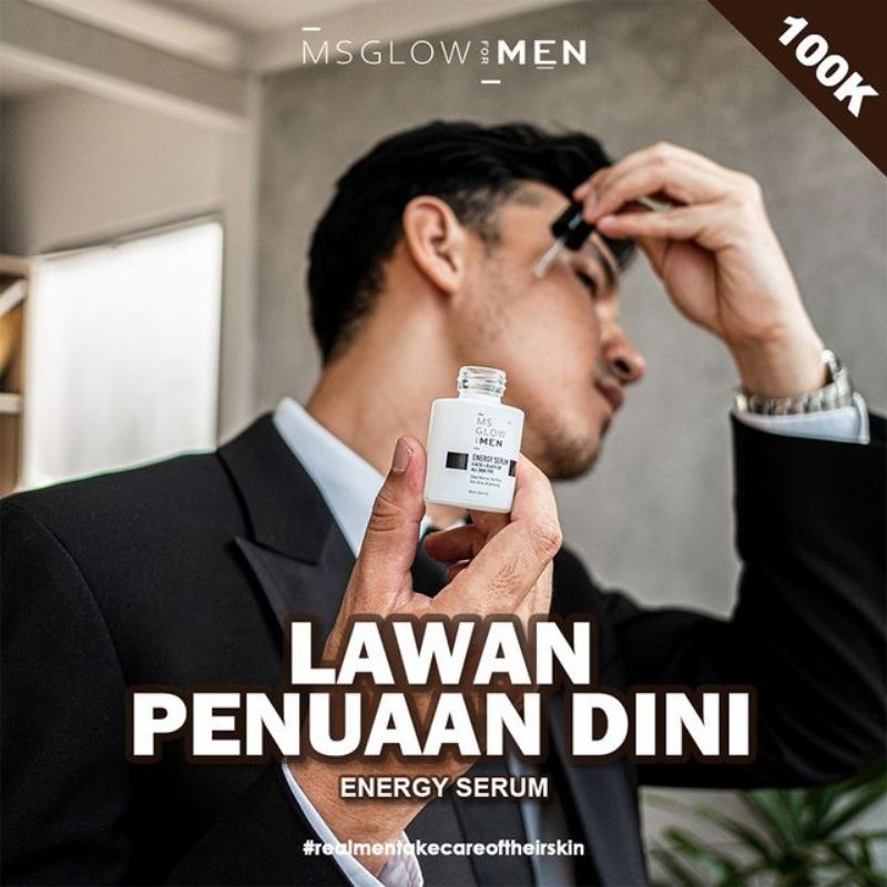 ORIGINAL MS Glow For Men Power Serum Skin Care Pria Cerahkan Wajah