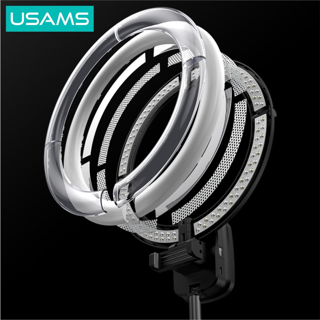 USAMS ZB250 Multifungsi Folding Live Show LED Ring Light With Tripod Height 1.93 (Max)