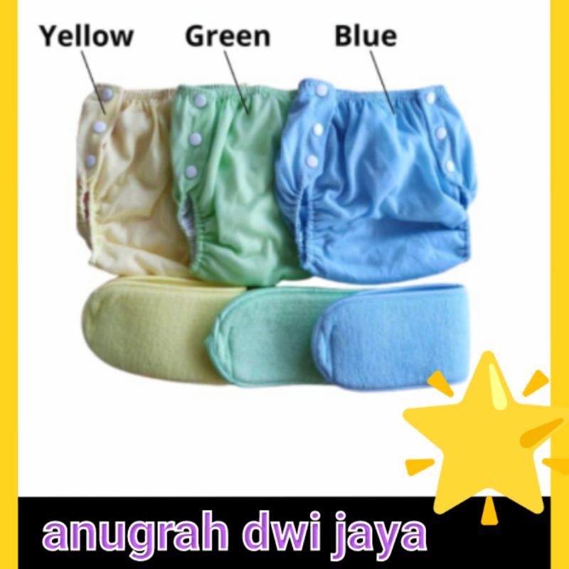 popok cuci ulang/ popok bayi/ popok kain cuci ulang ( 1 set ).