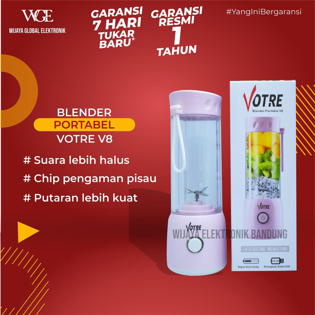 Blender Portable Mini Cas (Bisa buat blender es batu) Advance Votre V8 Juicer
