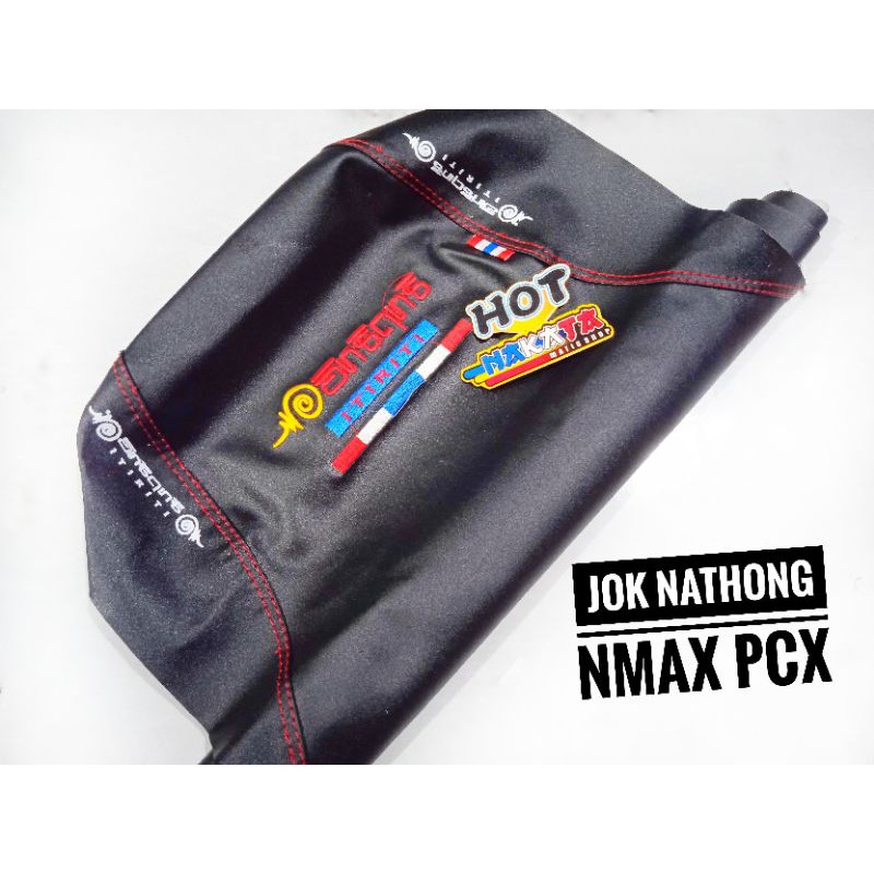 jok nathong n max pc kulit jok itiriti hitam nmax pcx jok nathong pcx n max sarung jok itiriti hitam