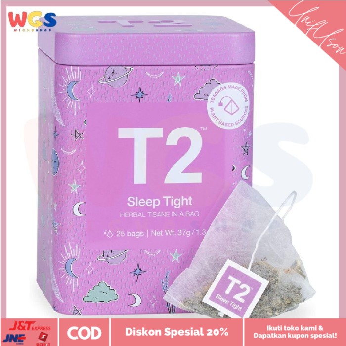 

⭐COD⭐ T2 Tea Sleep Tight Herbal Tisane Icon Tin 25 Tea Bags 37g