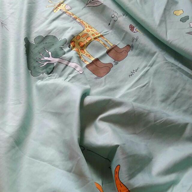 Homemade Sprei Single 120x200 Tinggi 30cm Katun Jepang Impor Motif Minimalis Murah Merk Fria