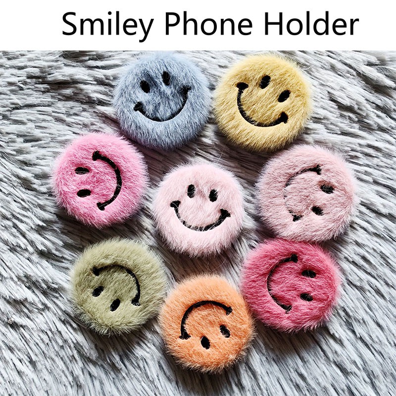 KPOP Winner MINO Cute Smiley Plush Mobile Phone Bracket GD Cartoon Smile Protection Phone Folding Holder