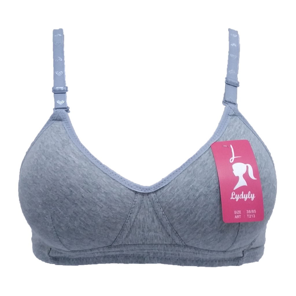Lidily - Sport Bra Remaja Katun | BH Step 3 Bra Pelajar wanita BH Busa Tipis Tanpa Kawat | BH Sekola