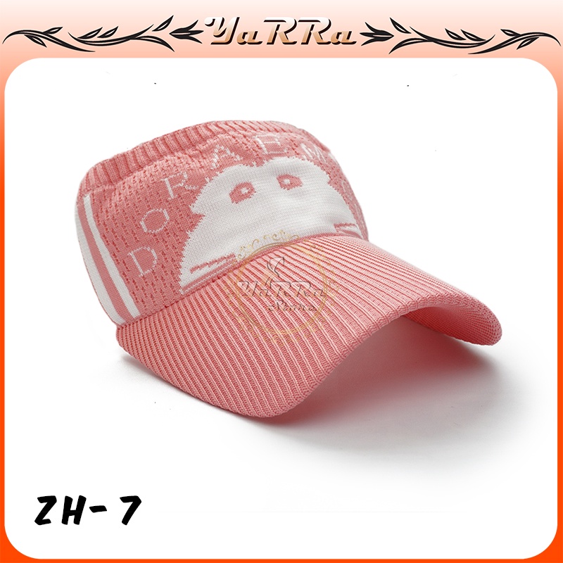 TOPI ANAK PEREMPUAN MOTIF HELLO KITTY VISOR RAJUT SENAM ZUMBA CAP KIDS LAKI LAKI IMPORT KOREA ZG-ZH7 (DARKPINK)