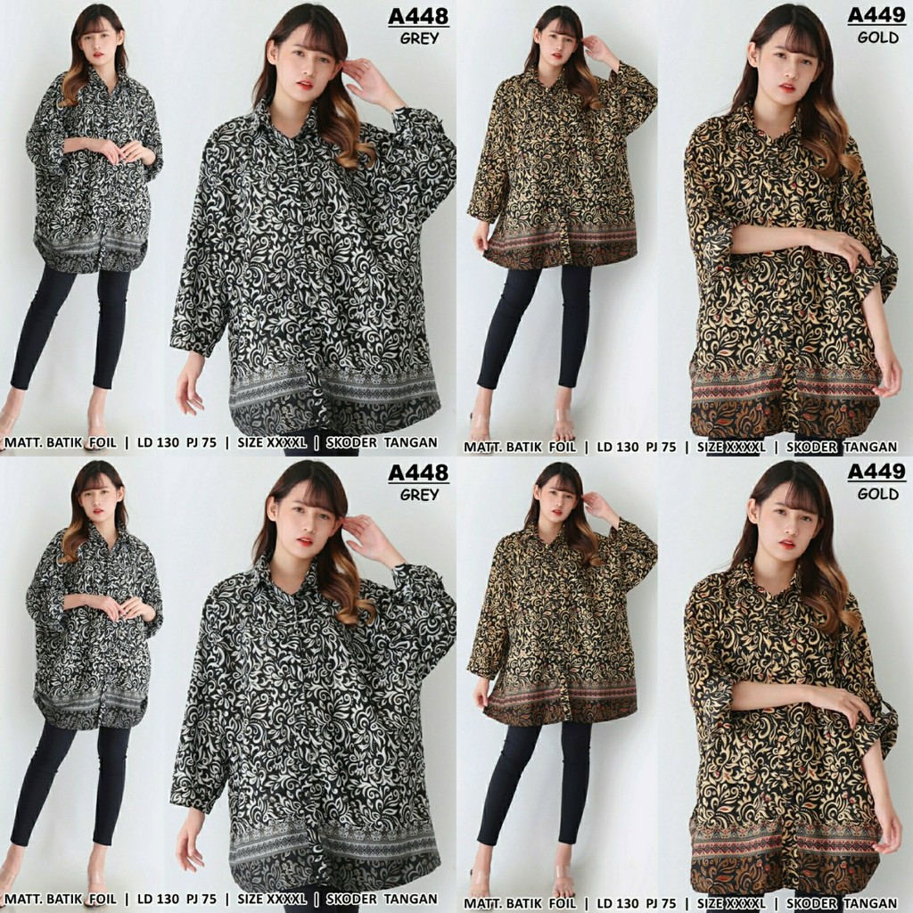 Modis | Kemeja Jumbo Avanti | Kemeja Batik Big Size | Pakaian Kerja Wanita | Baju Atasan Wanita