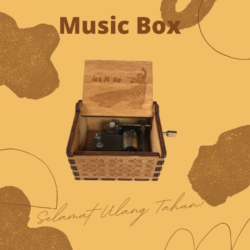 Music Box Putar Manual/ Music Box Happy birthday/Kado Unik /lucu Bisa Custom