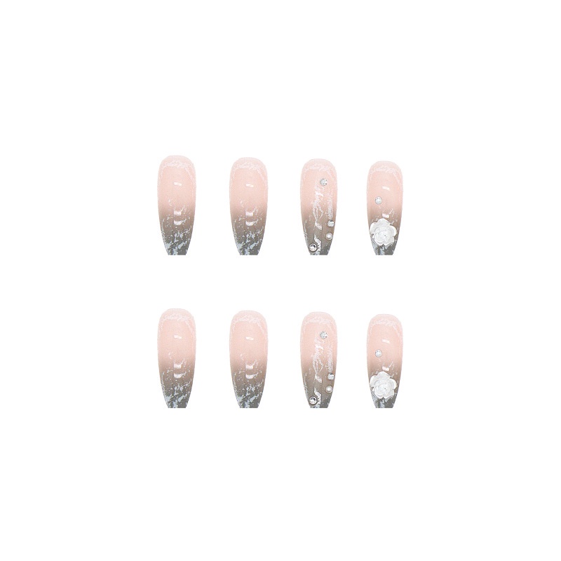 24pcs / Kotak Kuku Palsu Full Cover Z328 Untuk Dekorasi Nail Art