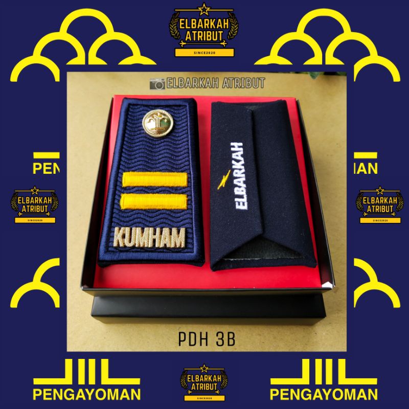 pangkat KUMHAM pdh 3B TERBARU KUMHAM BARU / tanda pangkat kemenkumham / pengayoman / lapas