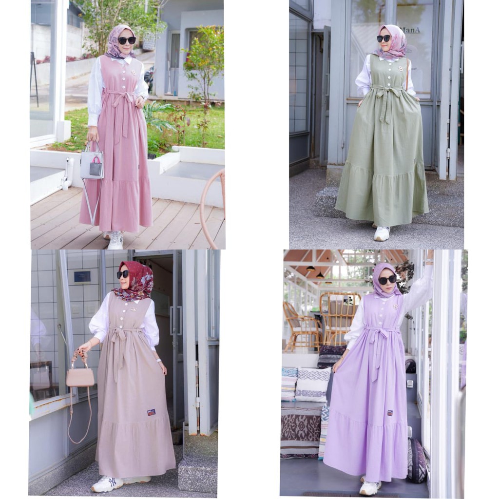 SET 2 IN 1 ( KEMEJA DAN OVERALL ) By GYL AUTHENTIC