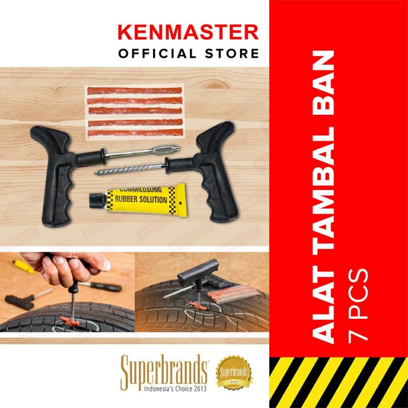 CUCI GUDANG Alat Tambal Ban 7pcs -Tambal Ban Bocor Tubles Motor Sepeda
