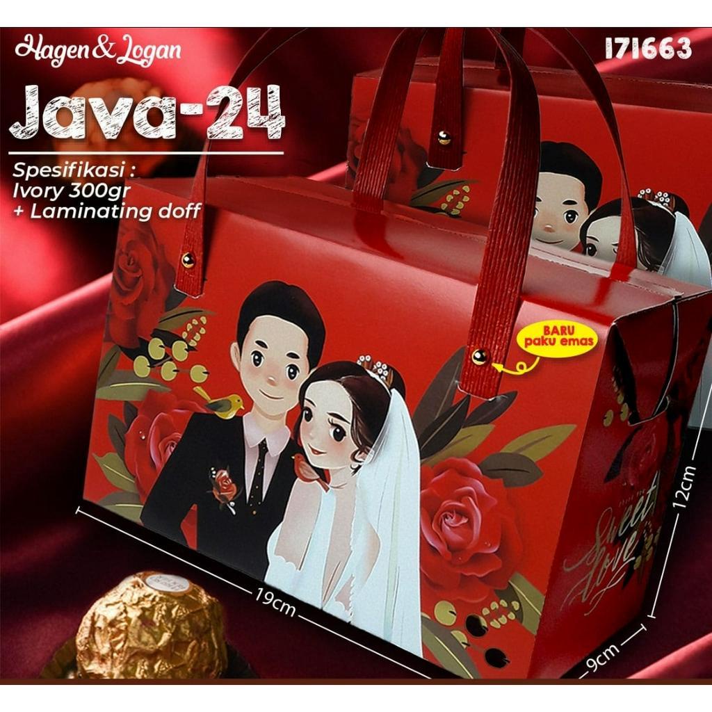 

box java 24 hampers weeding nikah kawinan tunangan sang jit 29 x 12 x 9 cm