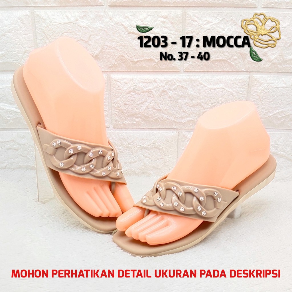 ✨ COD ✔️ Balance 1203 1 Sendal Jepit Sisi Kecil &amp; Lebar Sandal Wanita Original Jelly Lentur Elegant