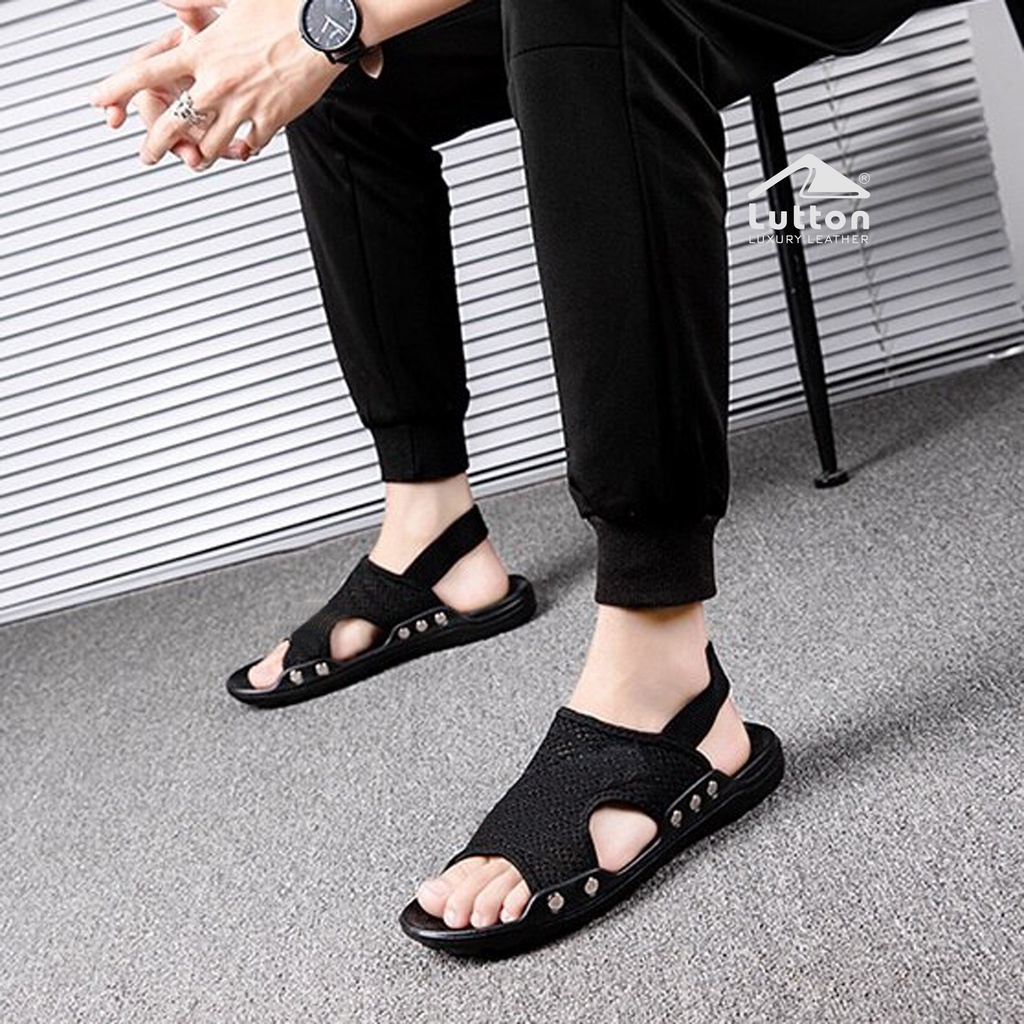 LUTTON - SANDAL SLOP RAJUT IBADAH UMROH &amp; HAJI - SANDAL SLOP RAJUT MASA MUDA - SANDAL SLOP RAJUT MASA TUA - SANDAL RAJUT ELASTIS