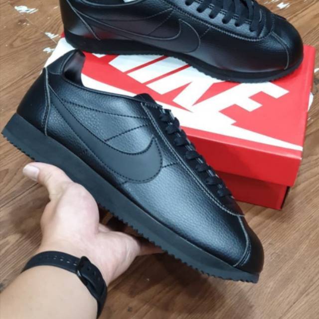 NIKE CORTEZ LEATHER BLACK
