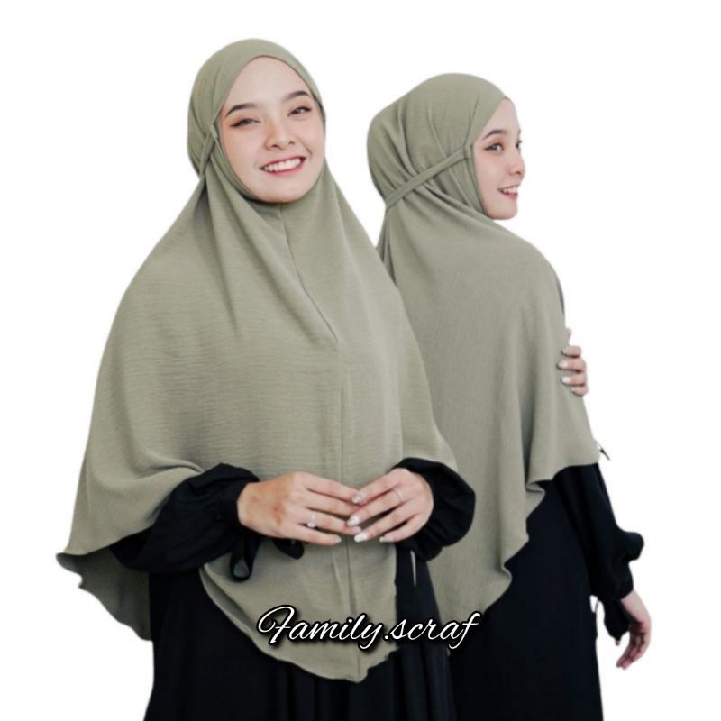 Bergo Crinkle Airflow | Hijab Crinkle Xl