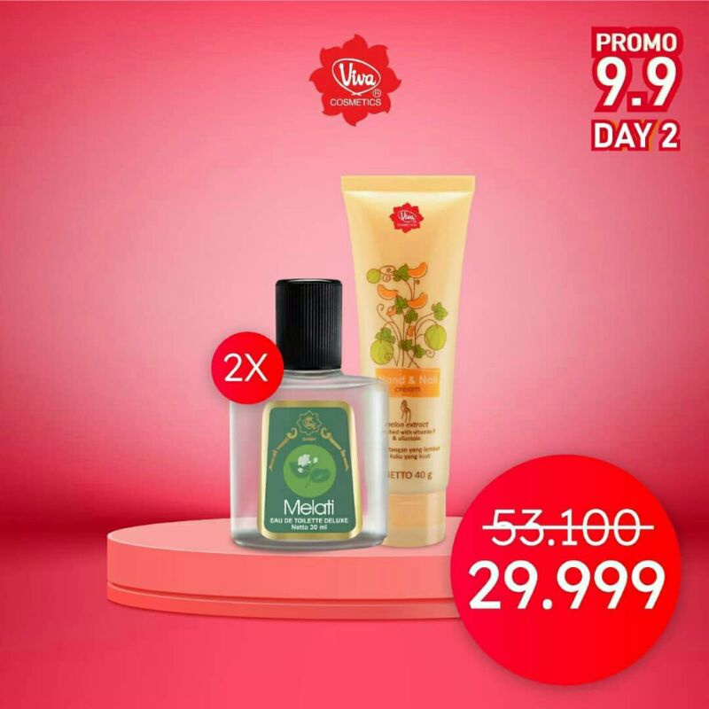 Paket 2 Parfum Melati Hand Nail Cream Viva