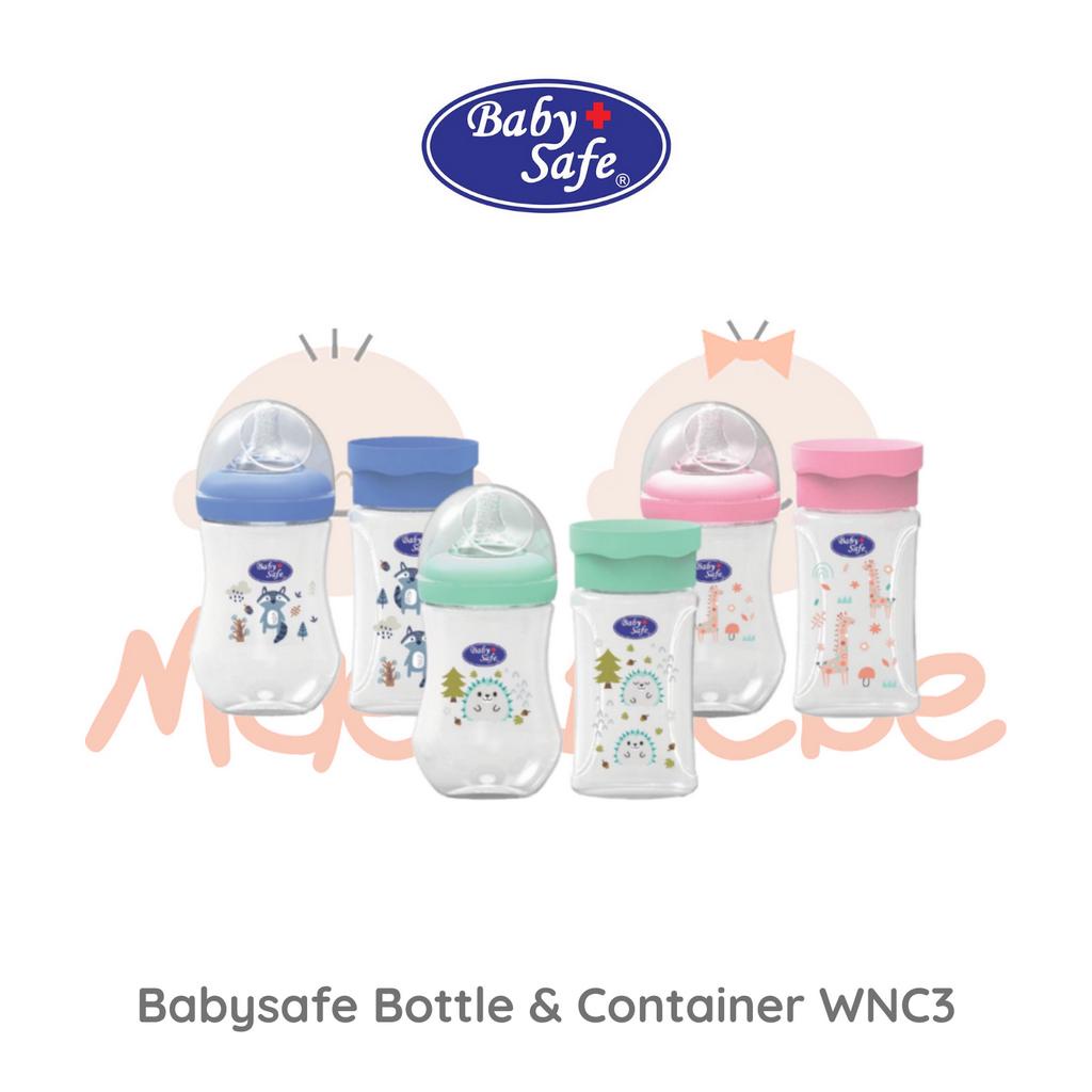 Baby Safe Wide Neck Feeding Bottle &amp; Food Container Botol Susu Bayi 250ml WNC3