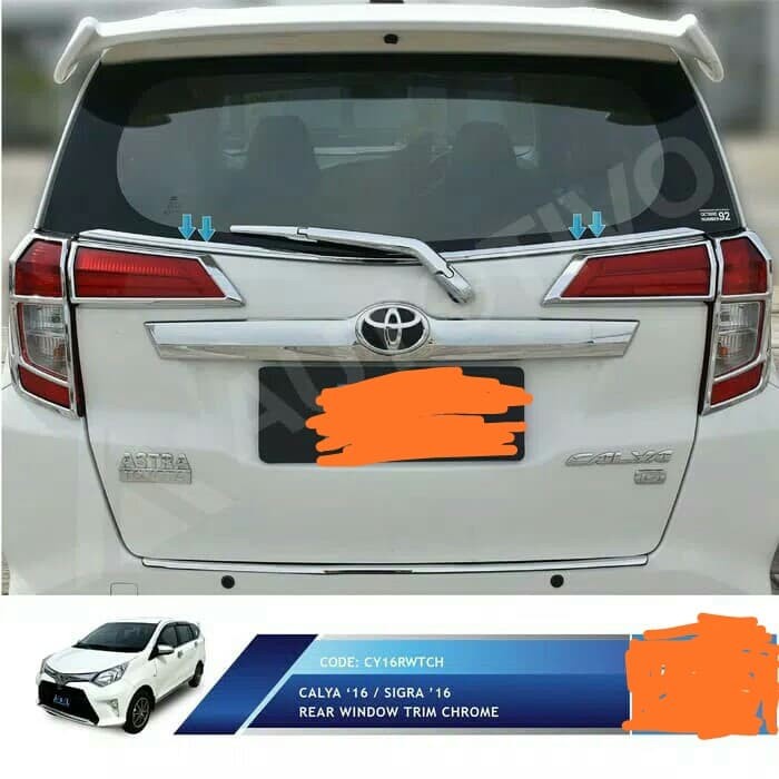 List Kaca Belakang Chrome Mobil Daihatsu Sigra - KHAIRUN