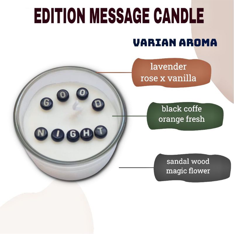 COD Lilin Aromaterapi Scented Candle Message Custom | Gift Box | Hampers