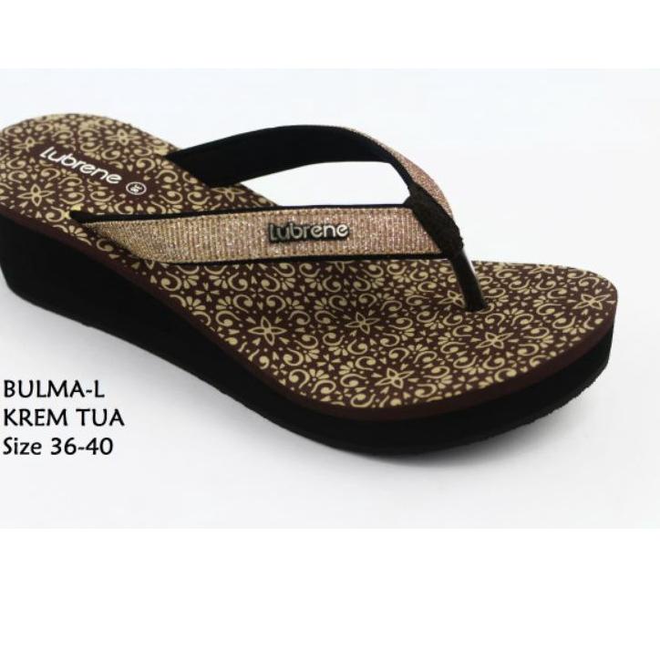 Sangat Nyaman.. SENDAL CEWEK WEDGES MERK LUBRENE BULMA ORIGINAL SIZE 36-40