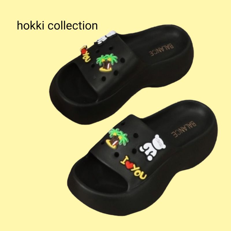 sandal wedges fuji rubber karakter BALANCE import terbaru