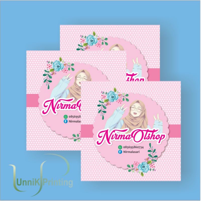 

100 Pcs Stiker Label Produk Custom Berbagai Macam Kemasan Produk Anda
