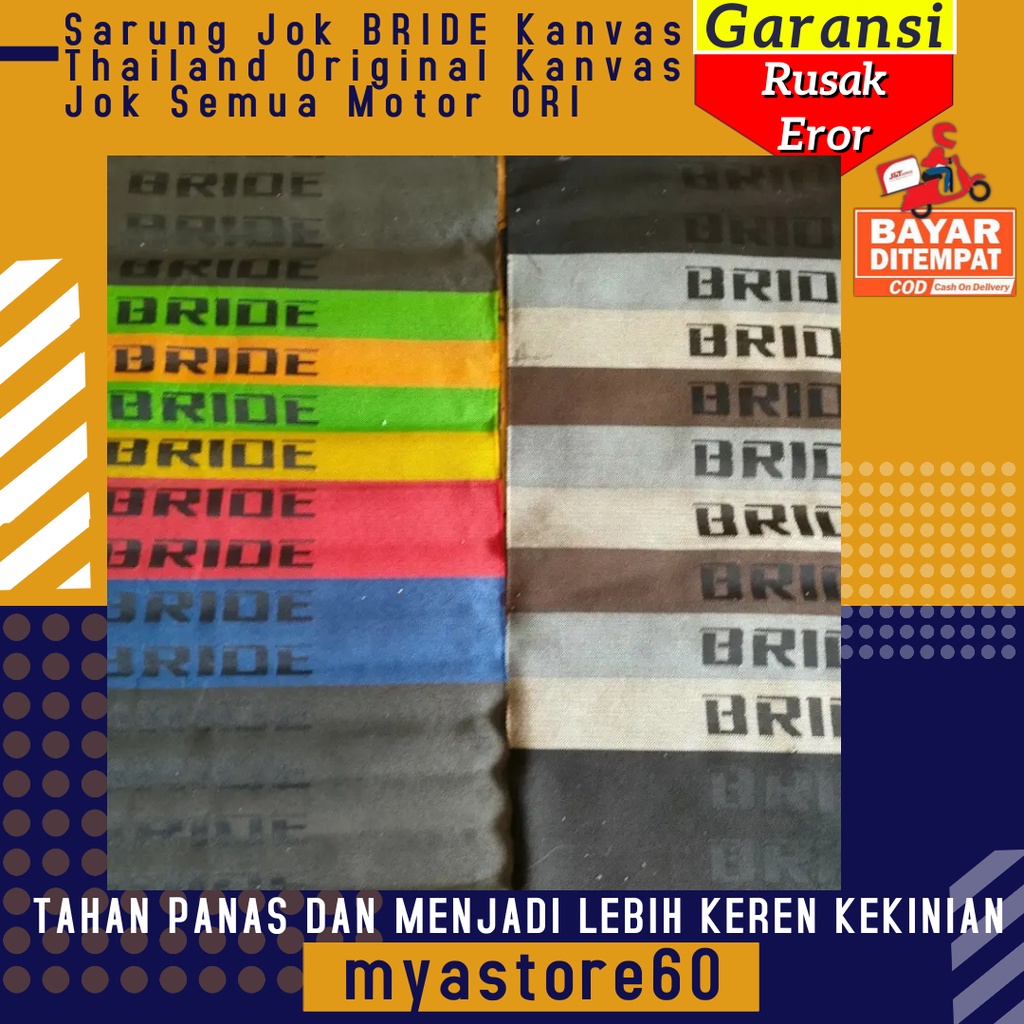 Sarung Cover Jok Ori BRIDE Kanvas Thailand Original Kanvas Jok Aksesoris Sparepart Variasi Semua Motor ORI Universal