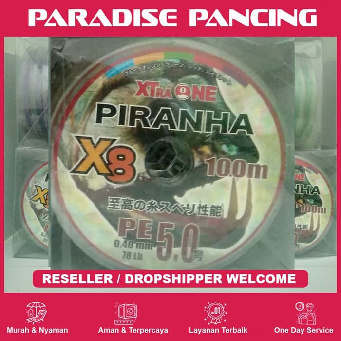 PE Braid Xtra One Piranha X8 PE5 100m