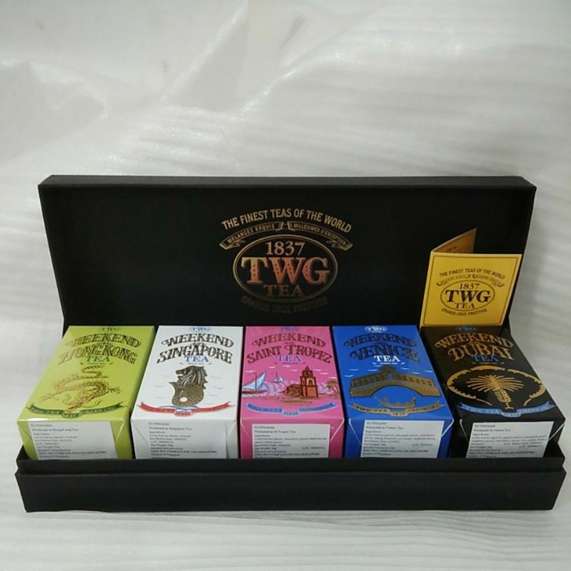 

TWG TEA Weekend Tea Set Loose Leaf 5 Tins x 50g