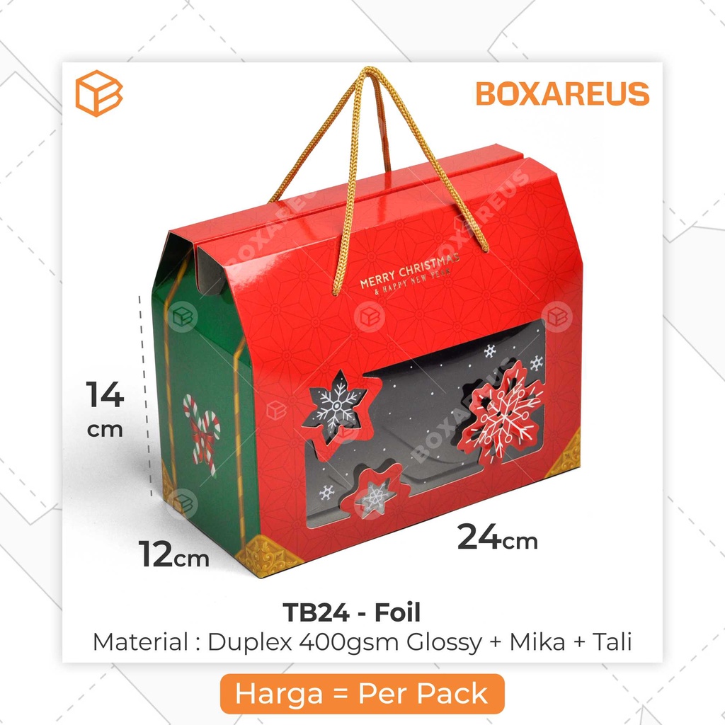 Toples Box Natal Kue Kering Packaging Christmas Hampers | TB24 NATAL