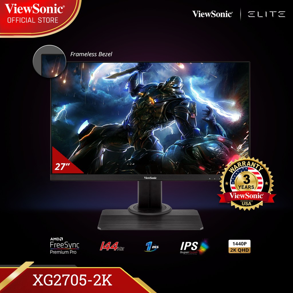 ViewSonic XG2705-2K 27” QHD Gaming Monitor | 144Hz | 1ms | AMD FreeSync