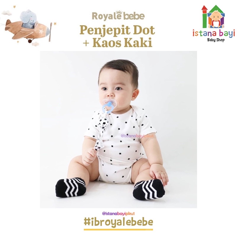 Royale Bebe Penjepit Dot + Kaos Kaki lucu / Penjepjt empeng